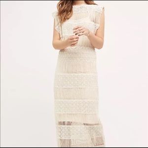 Long crocheted Maxi Wedding Guest dress size S